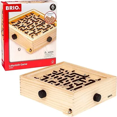 Brio Wooden Labyrinth Marble Maze Board Game Age 6 Years And Up RRP £35 FREE P&P • £20