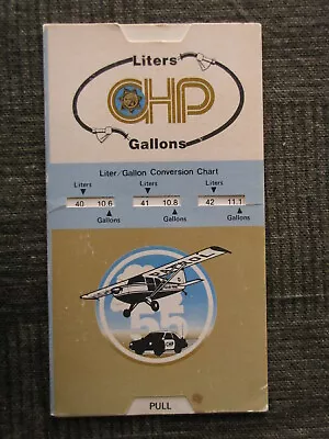 Liters To Gallons Cost / MPG CHP Cost Comparison Calculator Promotional G. 1980 • $7.99