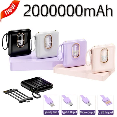 $26.49 • Buy 2000000mAh Power Bank 2LED Portable Fast Charger Battery Pack For Mobile Phone