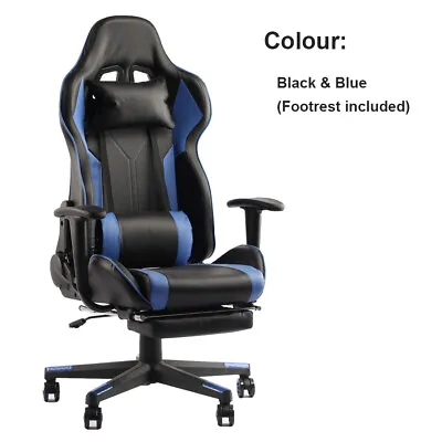$174.25 • Buy Gaming Chair Office Seating Racing Computer PU Leather Executive Racer Footrest
