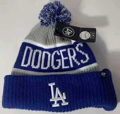 '47 Brand MLB Los Angeles LA Dodgers Pom Knit Beanie Cap Hat OSFA - NWT Blue • $24.99