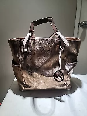 Michael Kors Medium Size Tote Metallic Bronze Zipper Gold Hardware • $40