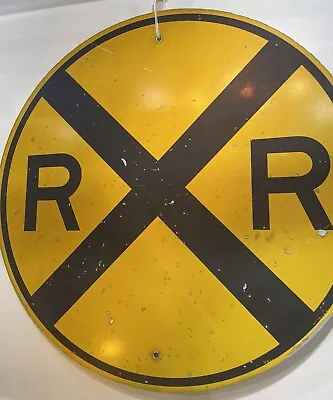 Railroad Sign “RXR” Authentic 36” Diameter Vintage Train Crossing Genuine  • $199.95