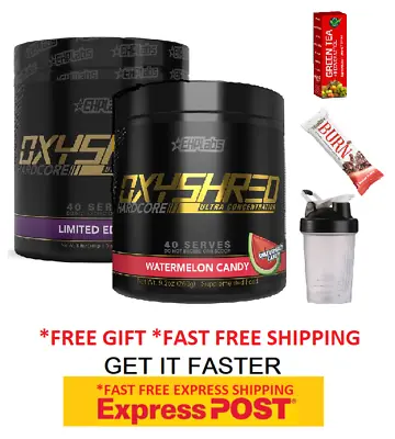 $119.98 • Buy EHP Labs Oxyshred Hardcore Fat Burner 40 Serve Stronger Edition Twin Pack Gifts