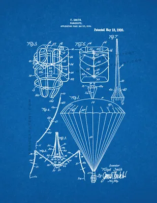 $40.95 • Buy Parachute Patent Print Blueprint
