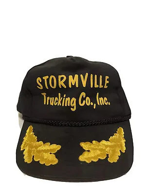 NEW Vintage STORMVILLE TRUCKING CO. Black Snapback Hat Scrambled Eggs  • $6.99