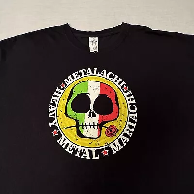 Metalachi T Shirt Size 2XL Heavy Metal Mariachi Skull Dia De Los Muertos • $29.97