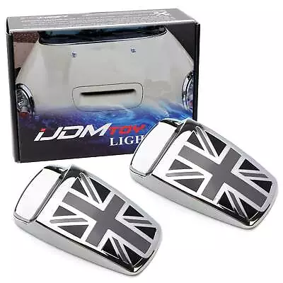 Black UK Union Jack Style Window Wiper Washer Spray Nozzle Cover For MINI Cooper • $15.29