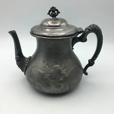 Warren NY Silverplate Teapot No. 902 AS IS Vintage Antique USA Nice Patina Older • $32.76