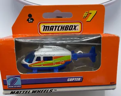 Matchbox Mattel Wheels Ocean Explorer Copter #7 1999 Helicopter Vintage Boxed  • $6.99