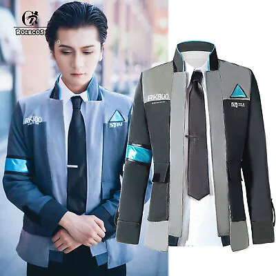 Detroit: Become Human RK800 Connor Outfit Cosplay Mens Jacket Coat Costume Suit • $33.99