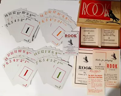 1936 ROOK Card Game Of Games Four Suit Parker Bros Complete W/Instr & Book VGUC • $25