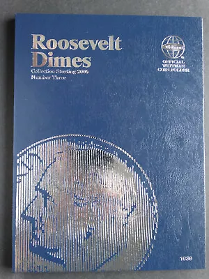 Whitman Roosevelt Dimes Dime Coin Folder Number 3 2005 Album Book 1939 • $9.55