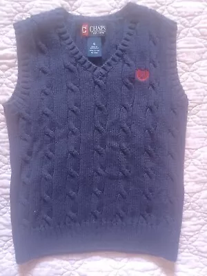 Boys 100% Cotton Chaps Sweater Vest Size 6 • $11.24
