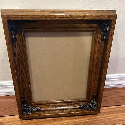 Old Oak? Heavy Wood Vintage Picture Frame 9”X7” Inset 11”X 13” Total Beautiful • $39.99