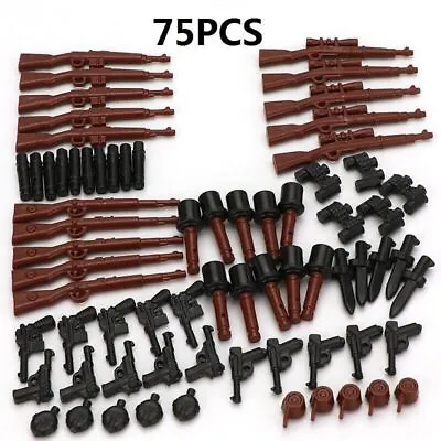 75+Pieces Army Guns Weapon Assembly Blocks Soldier Figure Accessories For Lego • $23.58