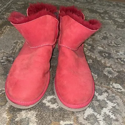 Women 11 US Ugg Australia Boots Red F19014D Vintage • $10