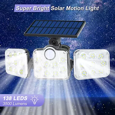 Large Solar Light 138 LED Motion Sensor Outdoor Garden Street Wall Security Lamp • $13.99