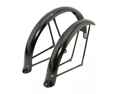 VINTAGE LOWRIDER Black Bicycle 20  Fender Full Adjustable Set Ducktail Flared • $29.99