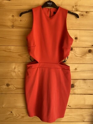 £5.99 • Buy Primark Red Dress Size 12 Cut Out Detail Body Con Sleeveless
