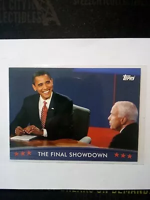 U.S. President Barack Obama 2008 TOPPS  THE FINAL SHOWDOWN  ROOKIE CARD #51 • $2.49