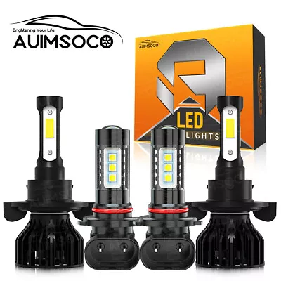 Car LED Headlight Hi/Lo Beam Fog Light Bulbs 4X Combo For Ford Mustang 2005-2012 • $39.99