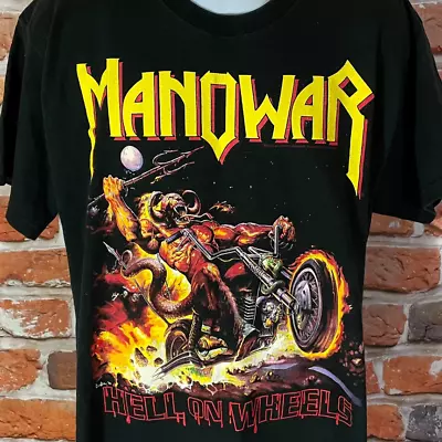 Vintage Manowar Hell On Wheels T Shirt Power Metal Grunge Tee Unisex S-5Xl • $16.99