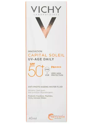 VICHY Capital Soleil UV-Age SPF 50+ 40 Ml Daily Protection From The Sun • $29.23