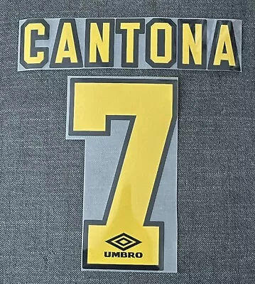 Retro Eric Cantona 1994-1995 Name Set Printing Manchester United Third Jersey • £14.99