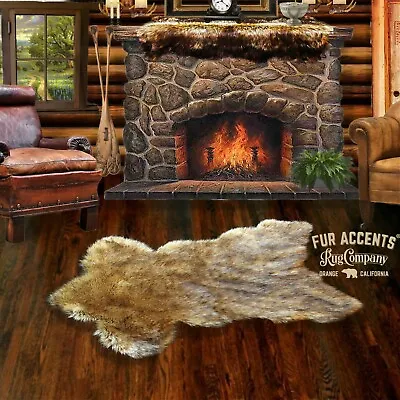$299.99 • Buy Faux Fur Sierra Bear Skin Pelt Rug, Deer Skin,Throw Carpet, Hand Made In America