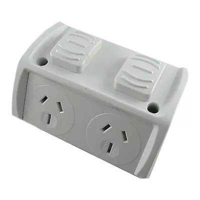 Weatherproof Double GPO Power Point Outlet 15 Amp  15A 240V • $22