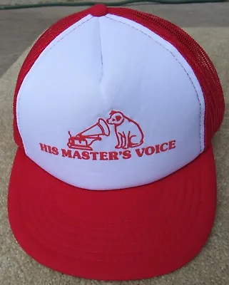 His Masters Voice Vintage Trucker Mesh Baseball Hat New Old Stock Dog Phonograph • $12.83