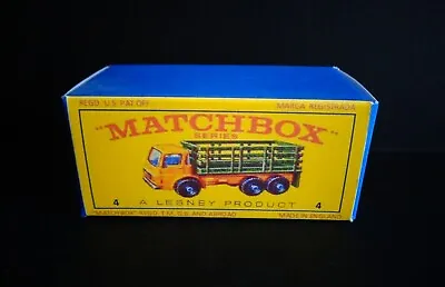 Matchbox Lesney No.4d Dodge Stake Truck Reproduction Box (Box Only) • £2.89