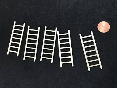 Miniature Dollhouse Wood Ladder Fence Laser Cut 5 Pcs 2.30 X.75  Item #119  • $1.99