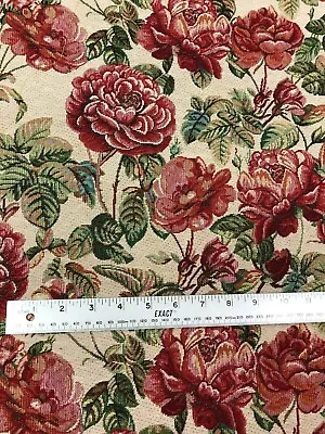 100% Cotton Floral Rose Tapestry Upholstery Fabric 140cm 54  Wide Bag Making • £15.98