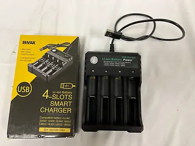 Lithium USB Smart Charger 3.7V 4 Slot Charger For 16340/1865/14500 Brand New • $9.99