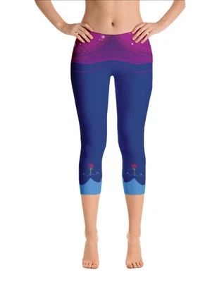 £7.41 • Buy Anna Inspired Running Costume Leggings For Disney Princess Run Women’s XL