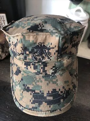 USMC 8 Point Cover Marine Corps Digital Woodland Utility Hat Cover K Small • $9.99
