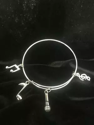 Music Bangle Charm Bracelet - Fast Shipping • $7.99