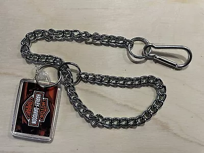£7.95 • Buy 50cm Long Wallet / Key / Belt Chain Biker Rocker With Keyring Of Harley Davidson