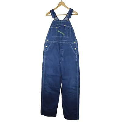 Key Imperial Men's Vintage Denim Bib Carpenter Work Overalls 36 X 32 USA Made • $50