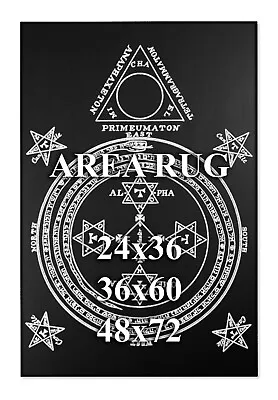 Goetia Lesser Key Of Solomon Magic Circle Area Rug Hermetic Esoteric Occult  • $75