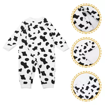  Cow Print Baby Jumpsuits Long Sleeve Boy Men And Women Autumn • £10.44