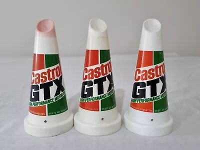 3 X Original Castrol GTX Motor Oil Plastic Oil Bottle Pourer Tops • $110