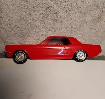 Vintage Red 1965 Ford Mustang Hardtop Coupe Toy Promo Friction Drive Plastic Car • $60.99
