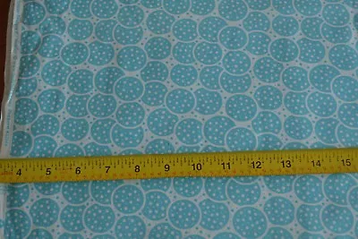 By 1/2 Yd Turquoise & White Quilt Cotton Moda/Me & My Sister/Dilly DallyM8538 • $5.25