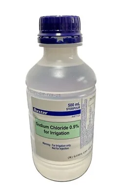 Baxter Sodium Chloride 0.9% Irrigation Solution Steripour 500ml  AHF7123 • $24.52