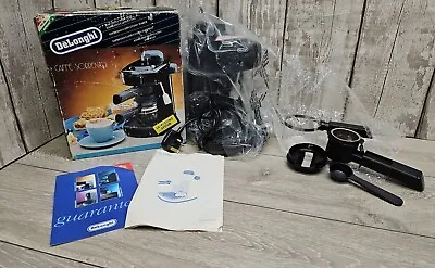 New DeLonghi Compact Espresso Cappuccino Maker Cafe Sorrento Black Vintage Boxed • £48.99