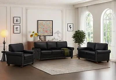 Modern Sectional Sofa Set 3 Piece Set Leather Couch Set For Living Room • $1204.78