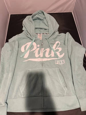 $15 • Buy Victoria's Secret Pink Women's Full Zip Hoodie Sweatshirt Sz Large